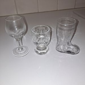 Three shot glass stemmed wine beer boot wine bar accessories kitchen drink